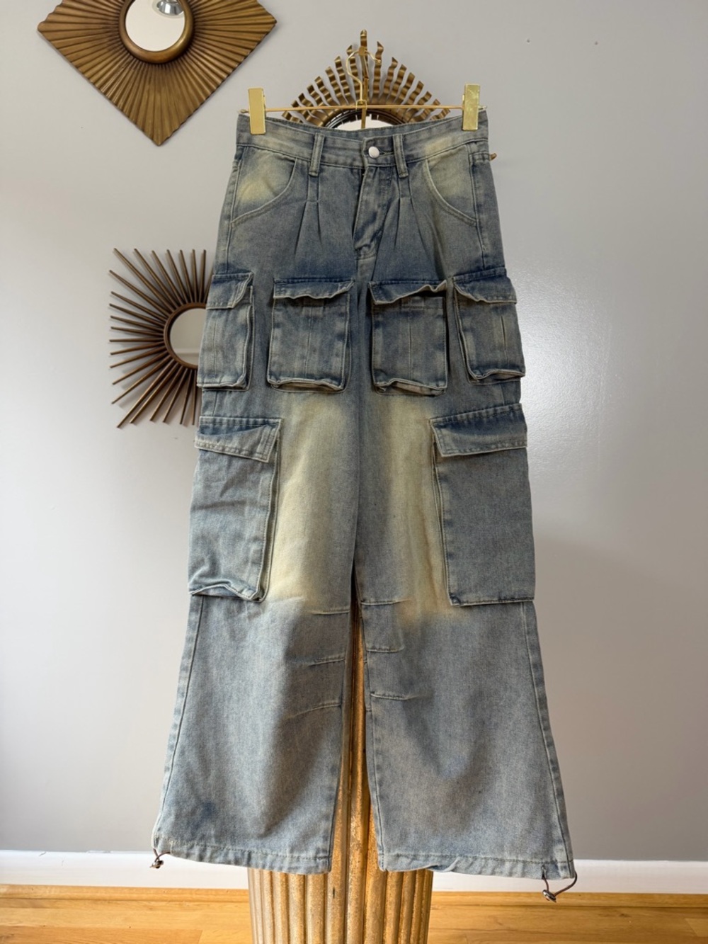 Milano - Blue Cargo High Waist Jeans